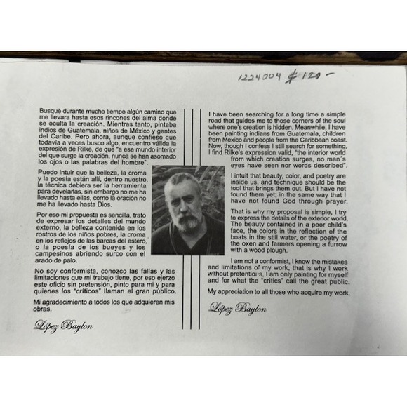 Lopez Baylon Watercolor Painting Cowboy Cattle Herd Rustic Western Framed Art - Picture 5 of 7